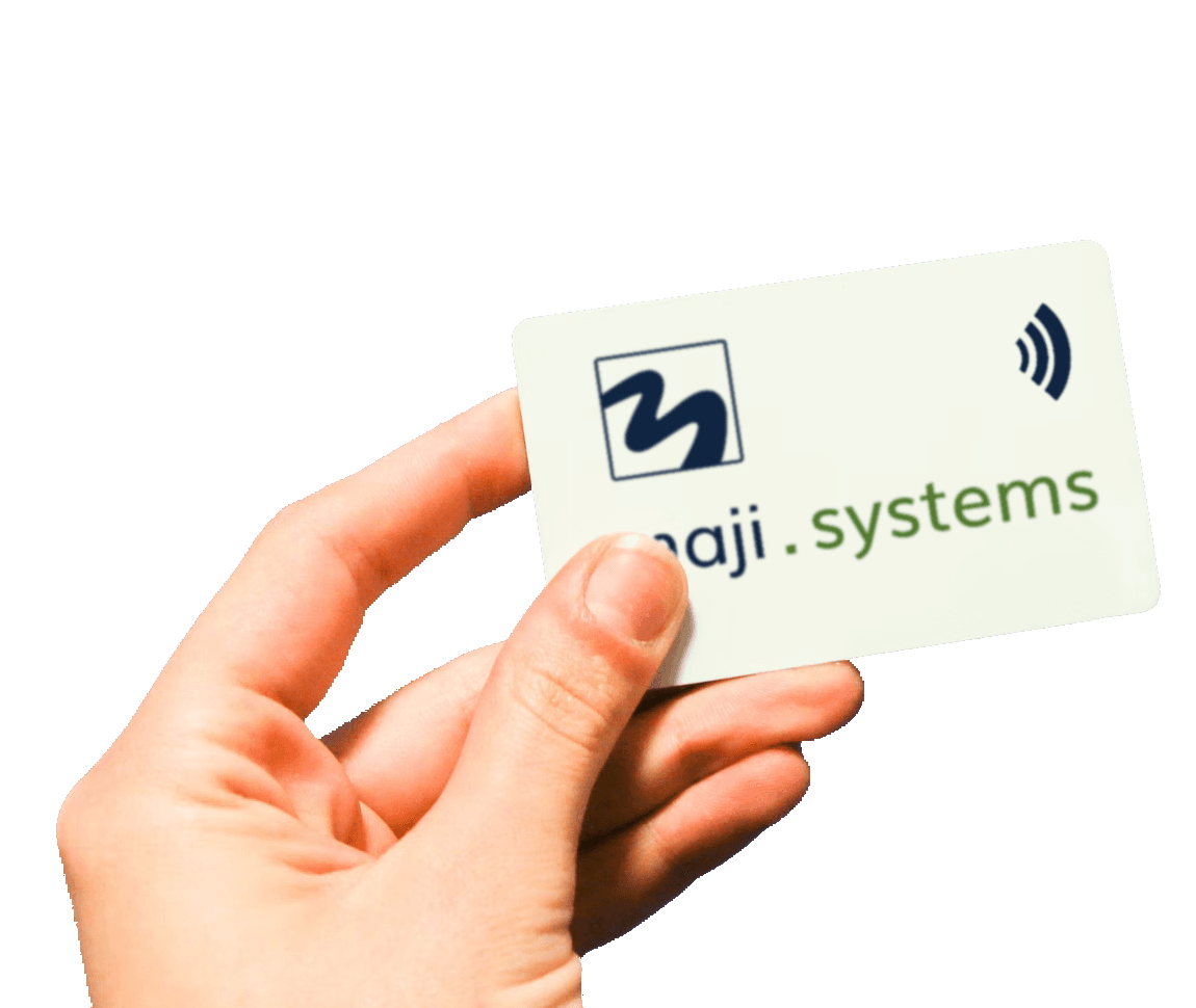 A Maji NFC WaterCard, used to prepay for and collect water at the dispenser